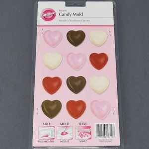 NEW Wilton 12 Heart Shape Candy Sugarcraft Chocolate Melt Mold Kitchen 2115-1712